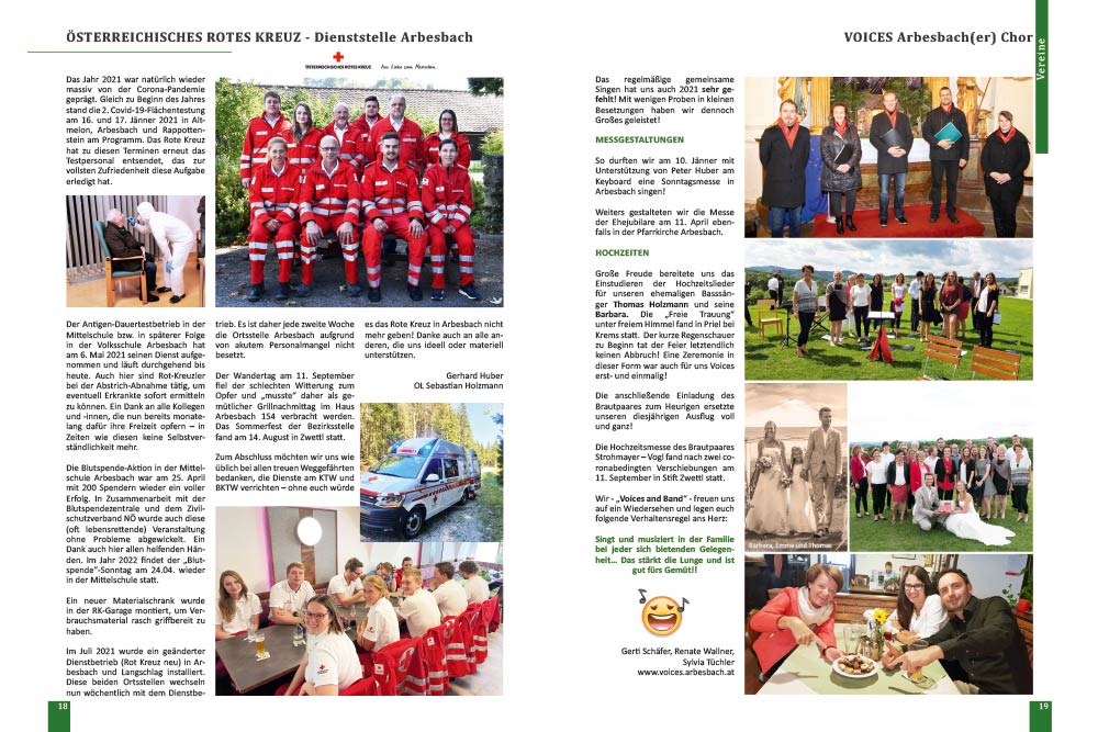 Gemeinde Arbesbach Jahresbericht 2021
