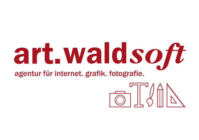 LOGO art.waldsoft Slogan mit Icons